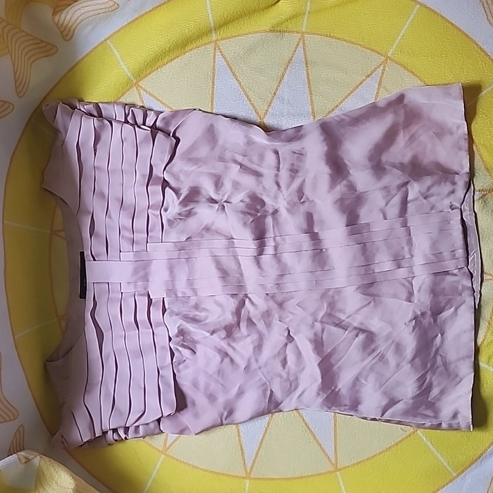 VGUC- BCBGMAXAZRIA Lavender Women's Pleated Dressy Blouse, Size S